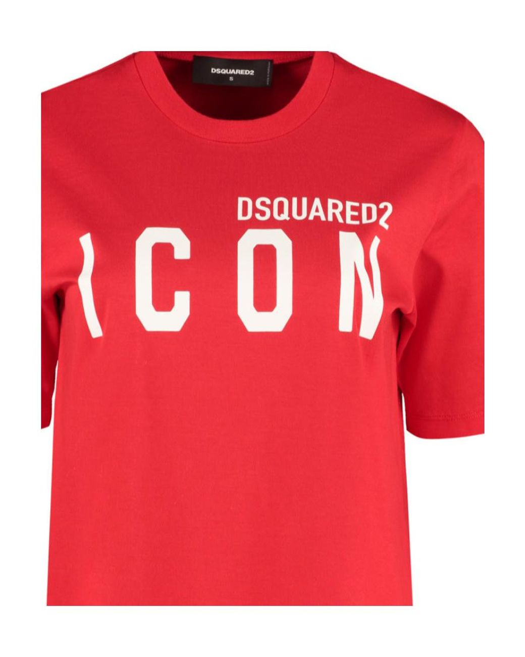 DSquared² Red Icon Print T-Shirt