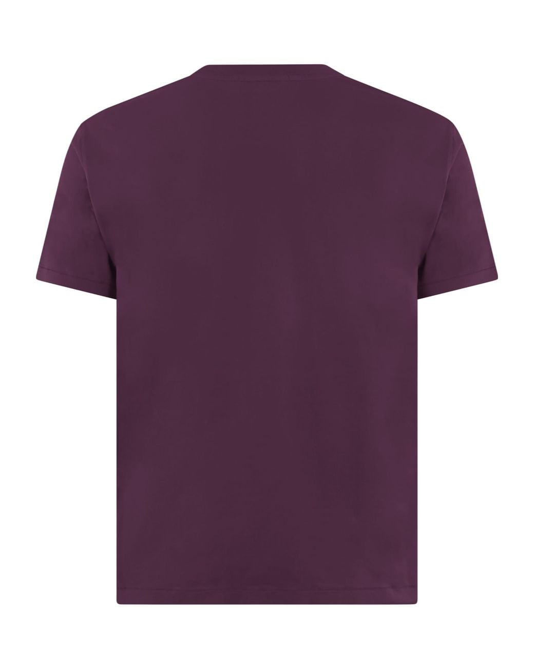 Stone Island Purple Compass Patch Crewneck T-Shirt for men
