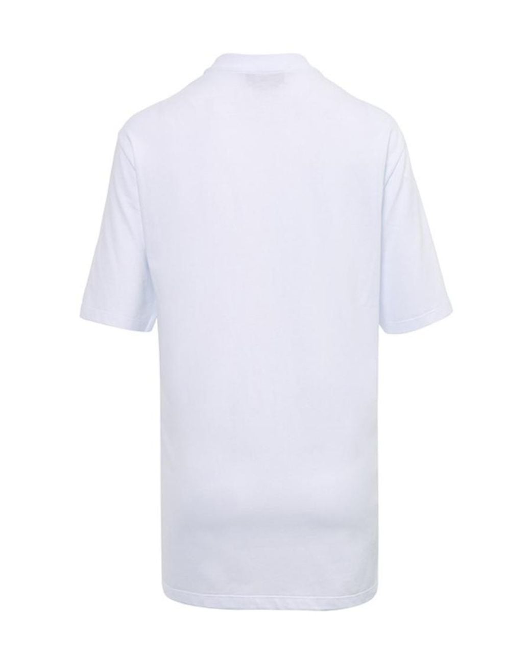 MSGM White Printed Short-Sleeved T-Shirt