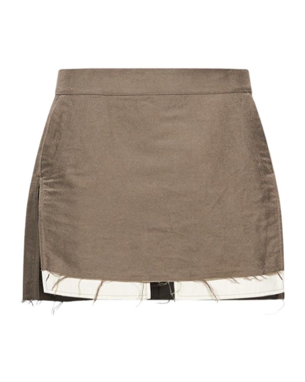Rick Owens Natural Fog Mini Skirt