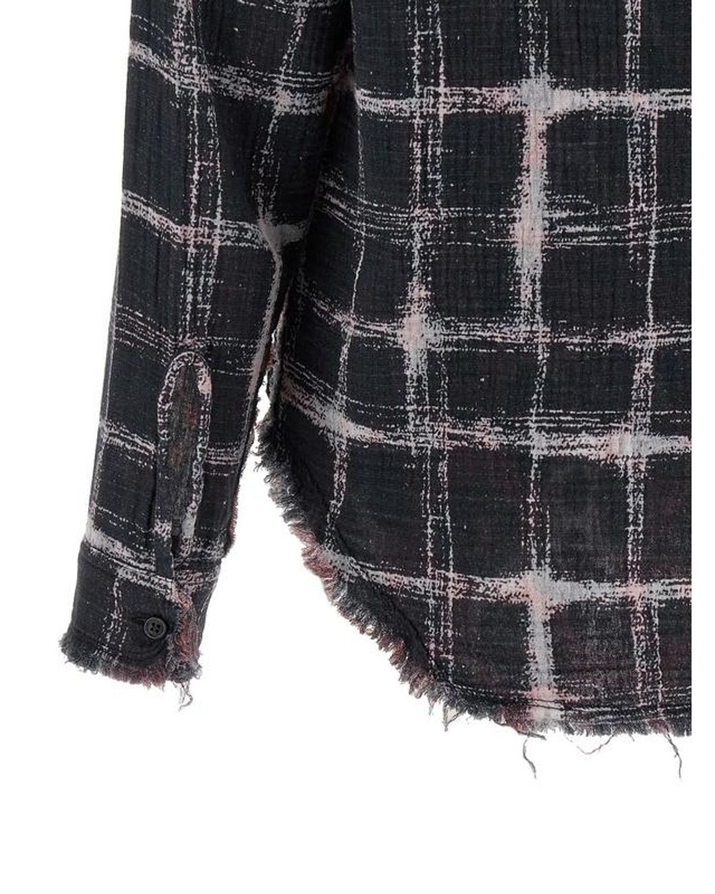 R13 Red Plaid Long-Sleeved Shirt