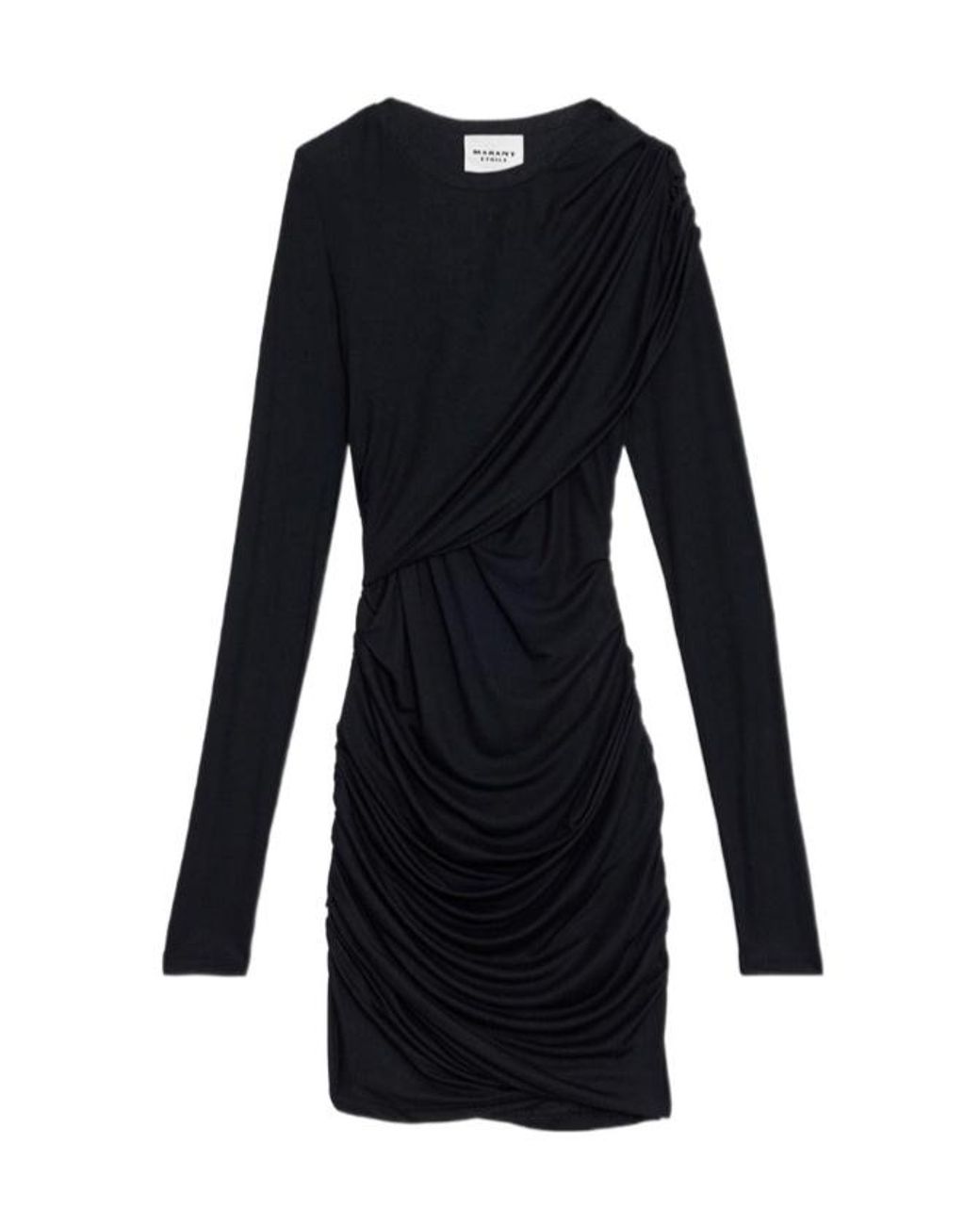 Isabel Marant Black Isabel Marant Étoile Crewneck Long Sleeve Dress