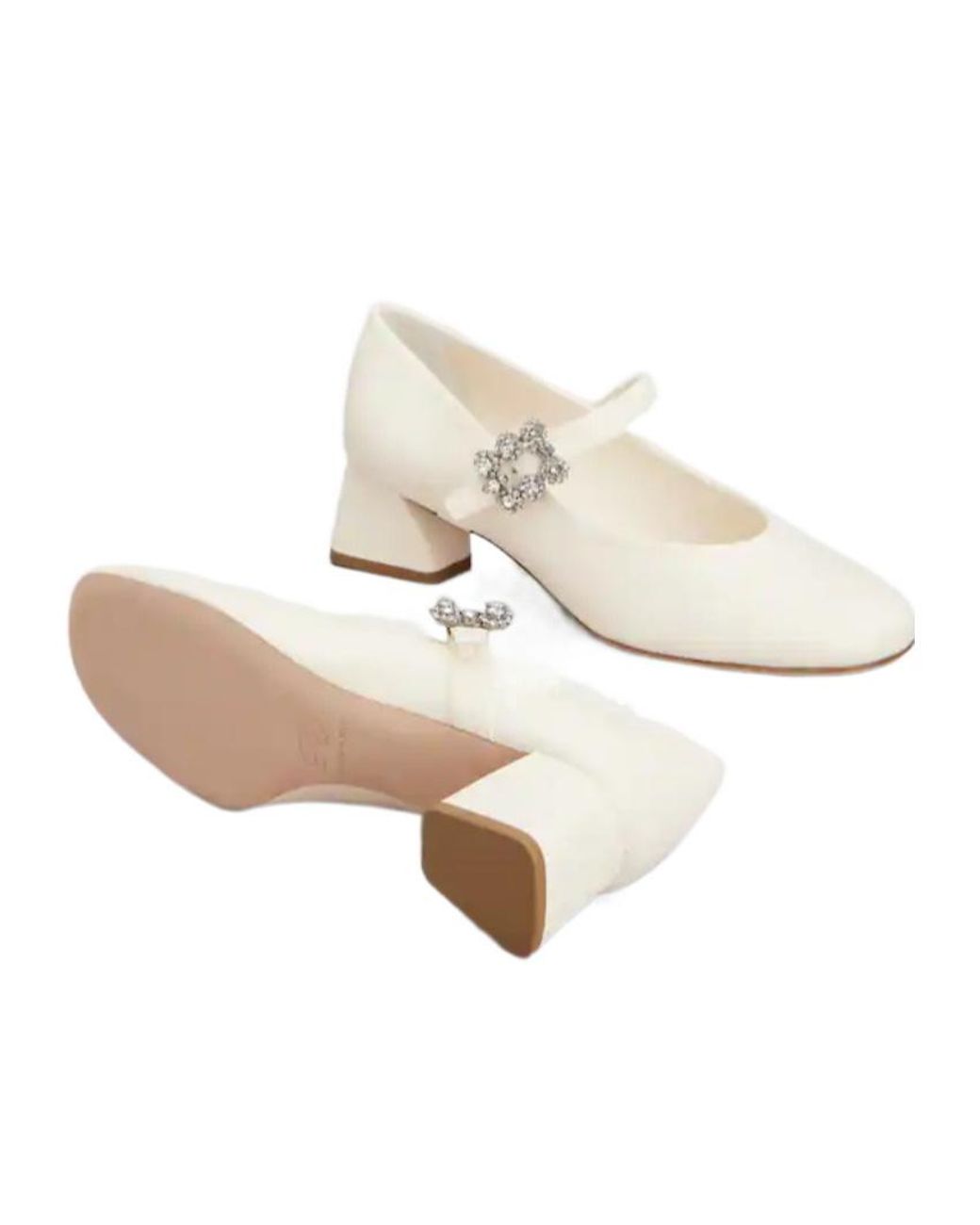 Roger Vivier White Efflorescence Mary Jane Pumps