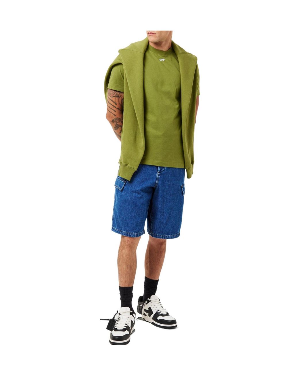 Off-White c/o Virgil Abloh Green Brick Arrow T-Shirt for men