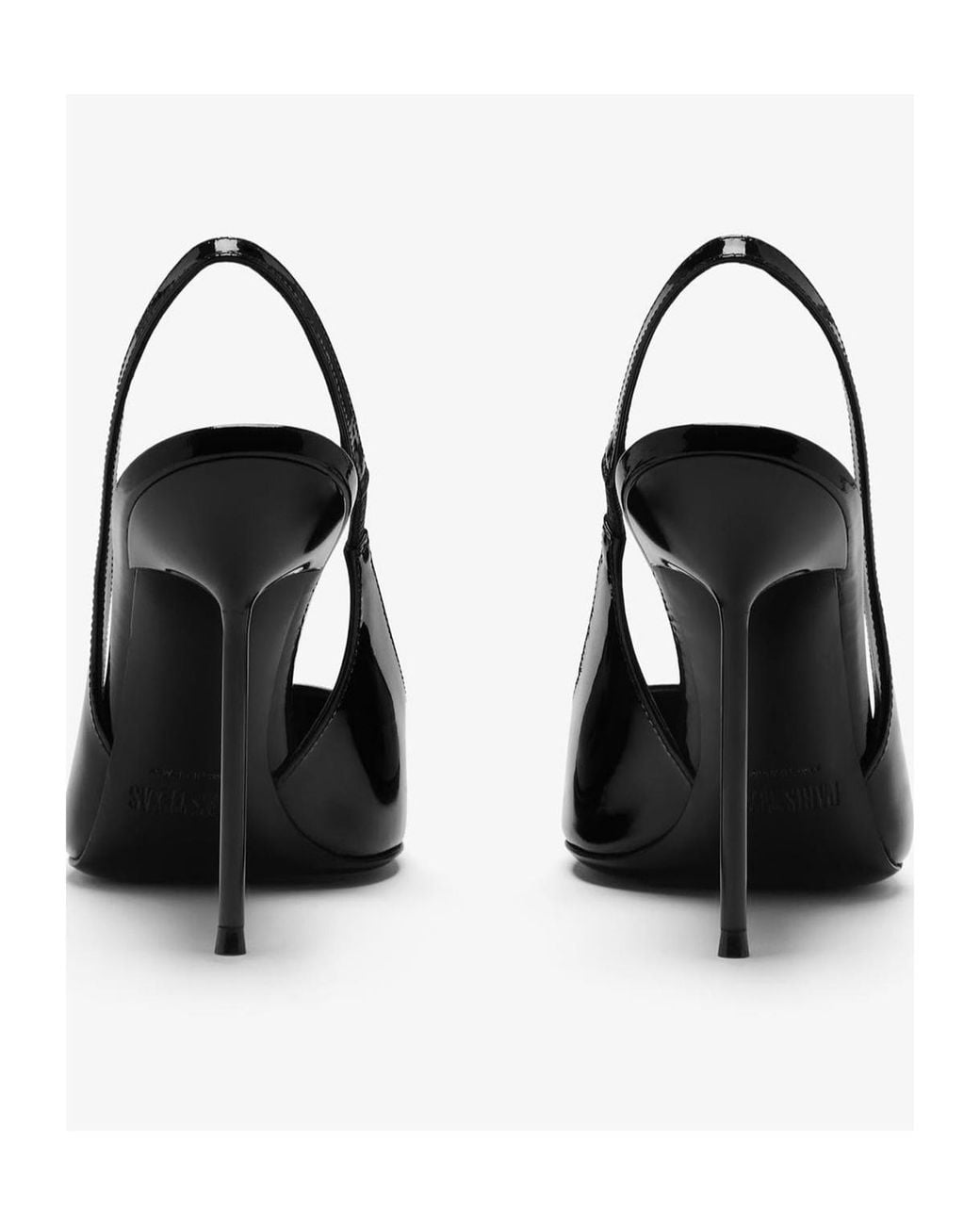 Paris Texas Black Lidia Slingback Pumps