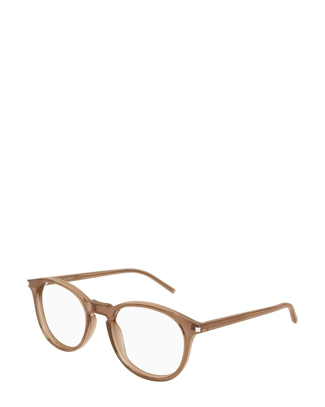 Saint Laurent White Eyewear Oval Frame Glasses for men