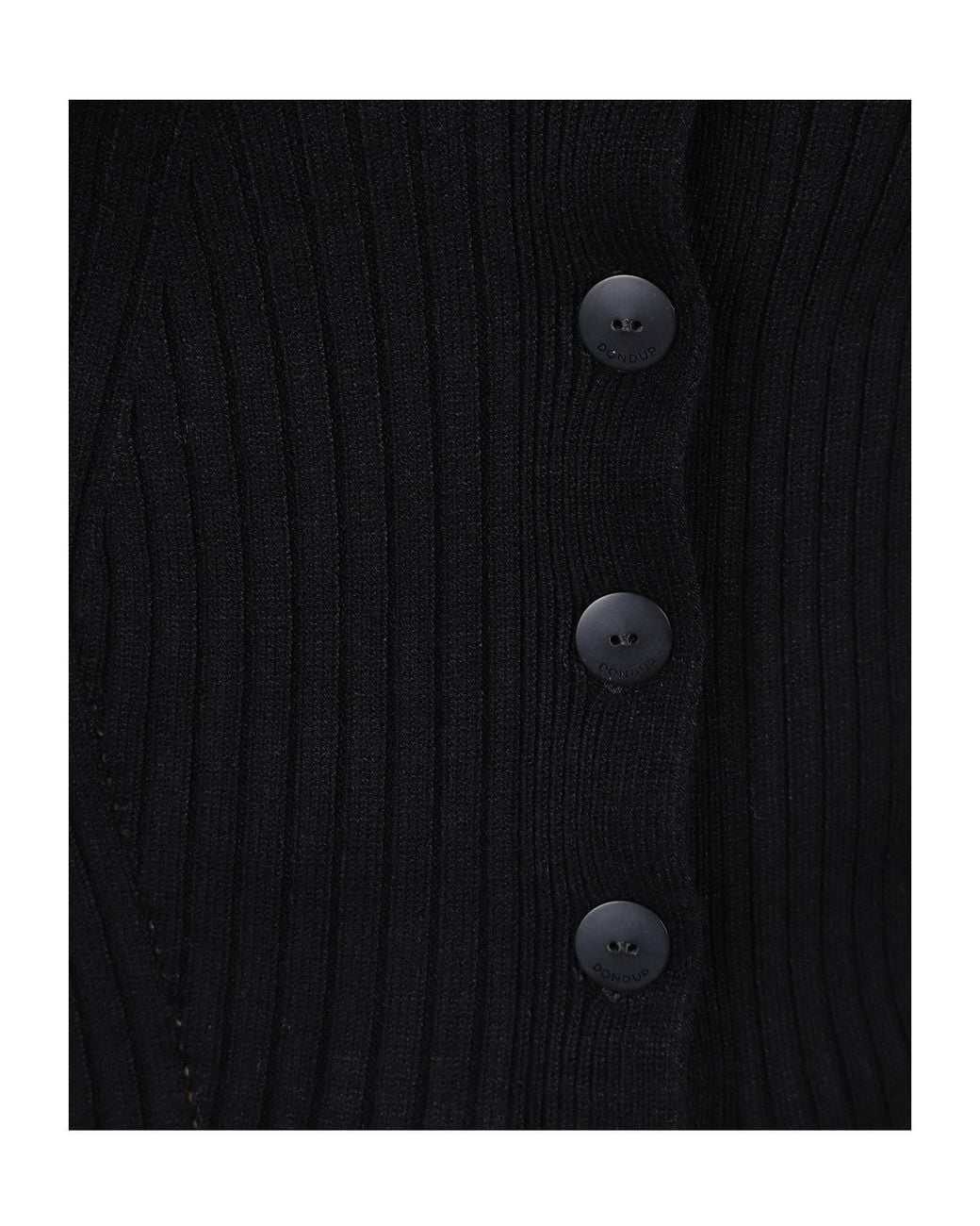 Dondup Black V-Neck Knitted Cardigan
