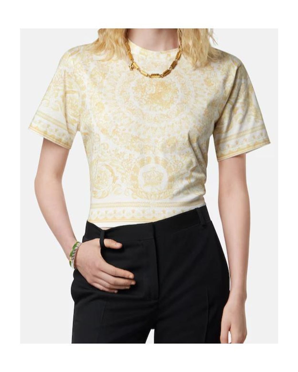 Versace White Medusa-Printed Crewneck T-Shirt