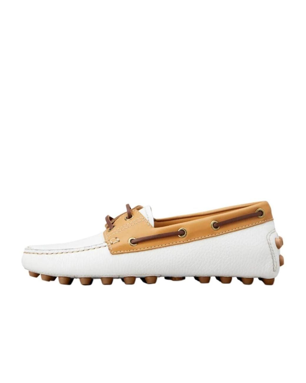 Tod's White Boat Gommino Bubble Shoes