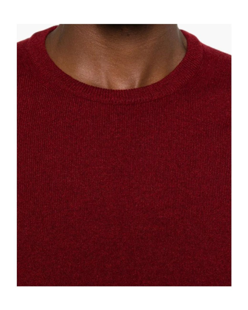 Fedeli Red Crew-Neck Sweater for men