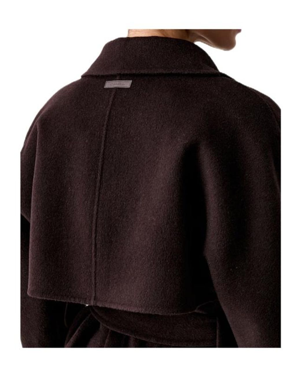 Calvin Klein Black Belted Wrap Coat