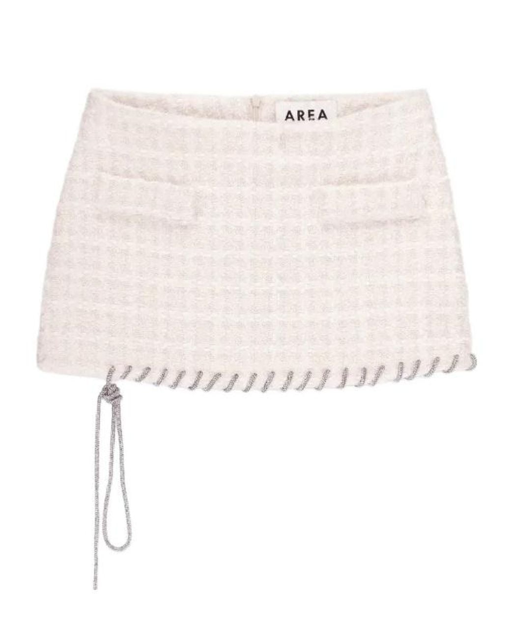 Area White Tweed Lady Mini Skirt