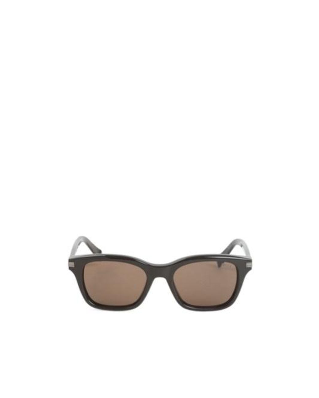 Zegna White Ez 0303 Rectangular Sunglasses