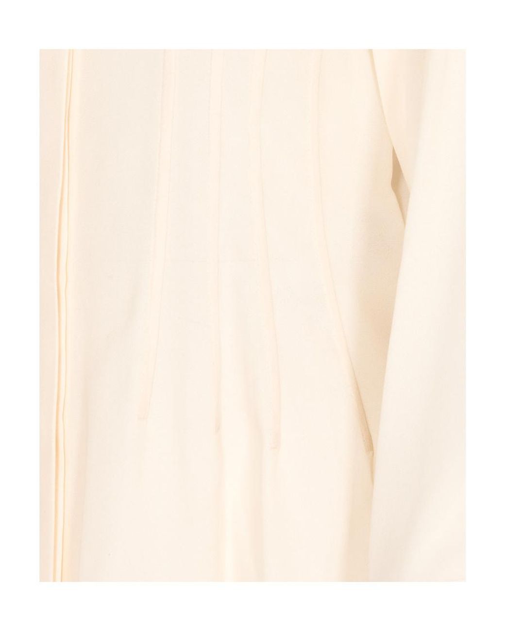 Chloé White Chloé Stitching Detailed Long-Sleeved Shirt