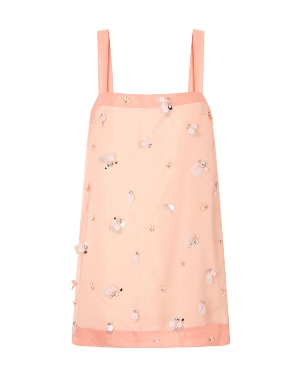 Jonathan Simkhai Pink Peach Tulle Mini Dress