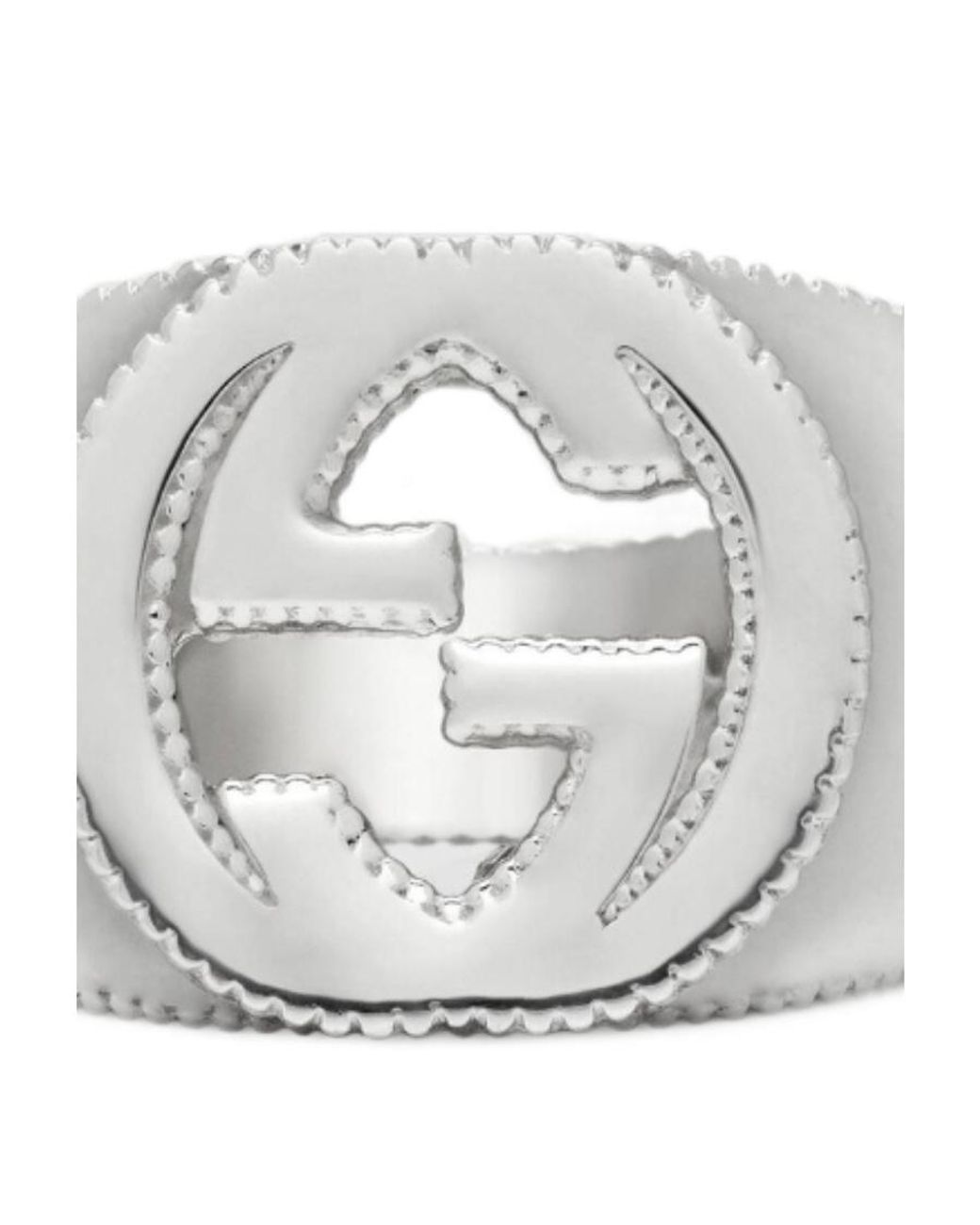 Gucci White Interlocking G Ring