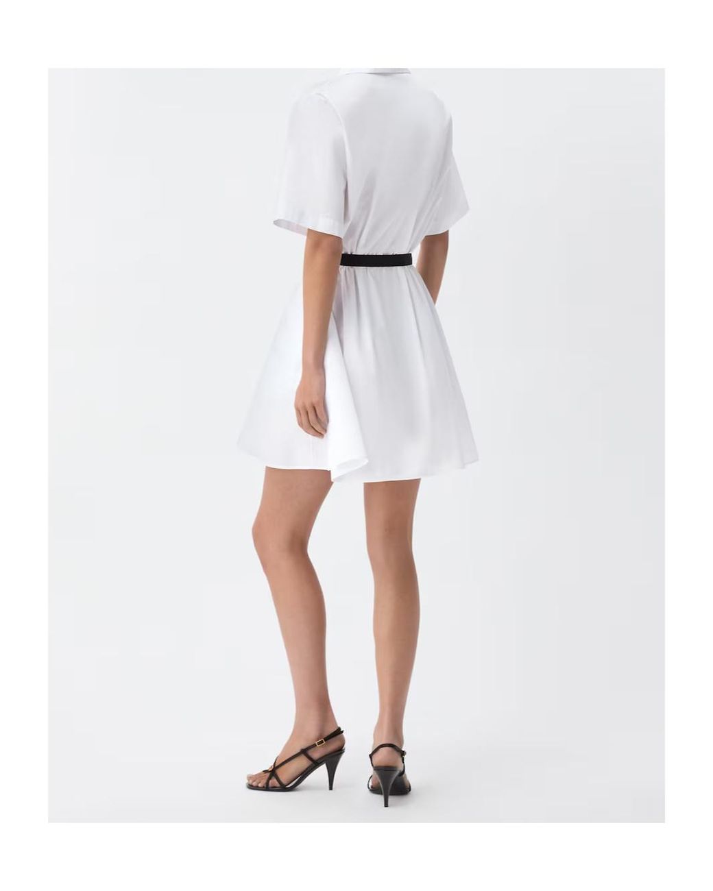 Versace White Belted Shirt Dress