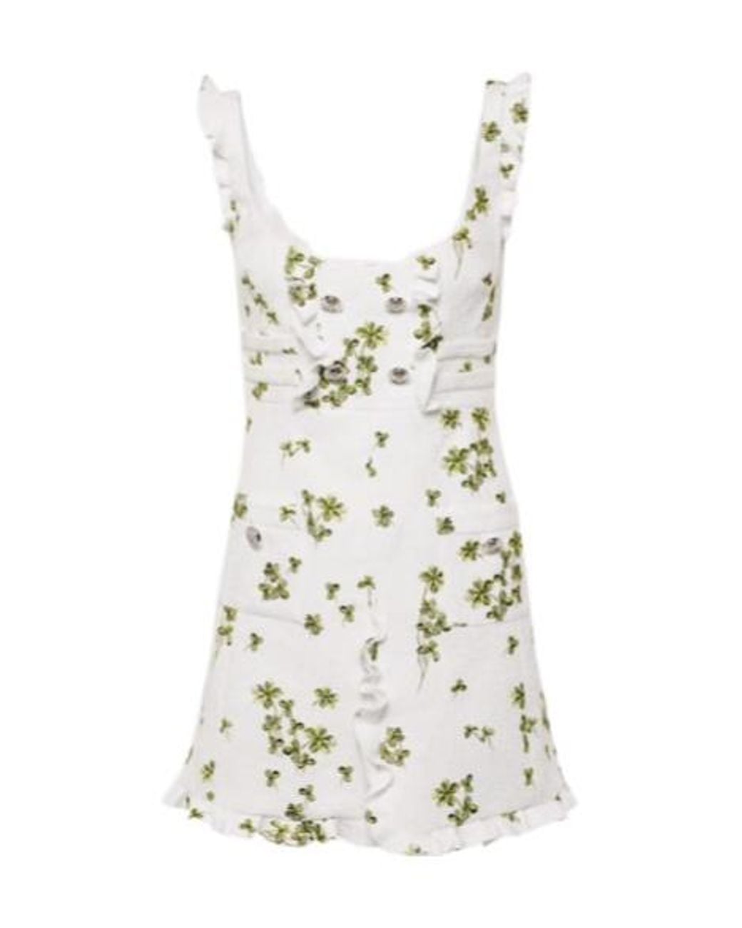 Giambattista Valli White Embroidered Bouclé Minidress