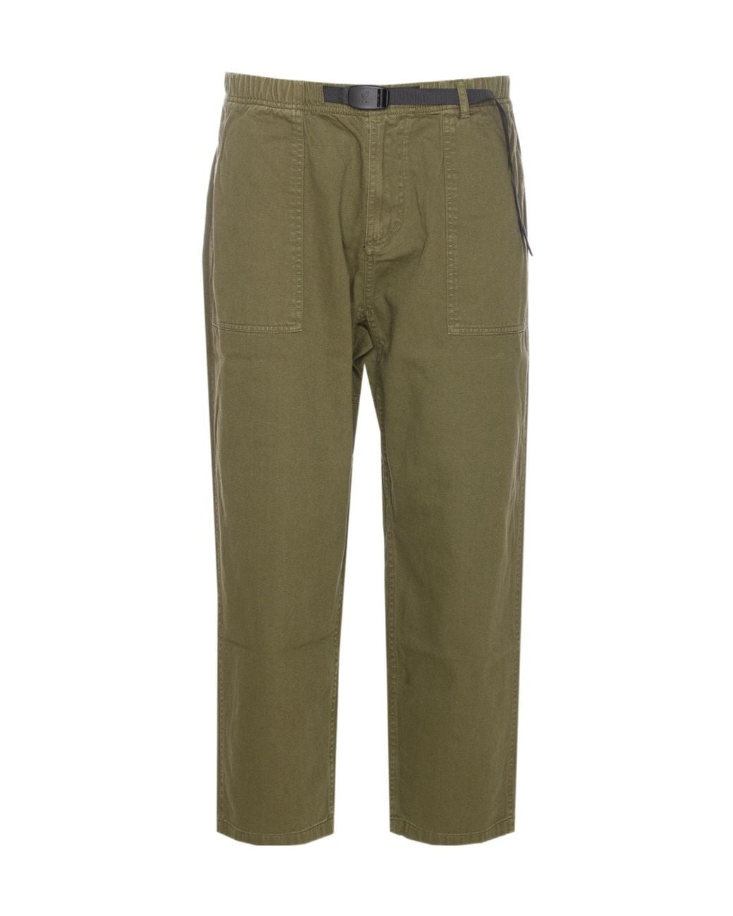 Gramicci Green Elasticated Drawstring-Waistband Trousers for men