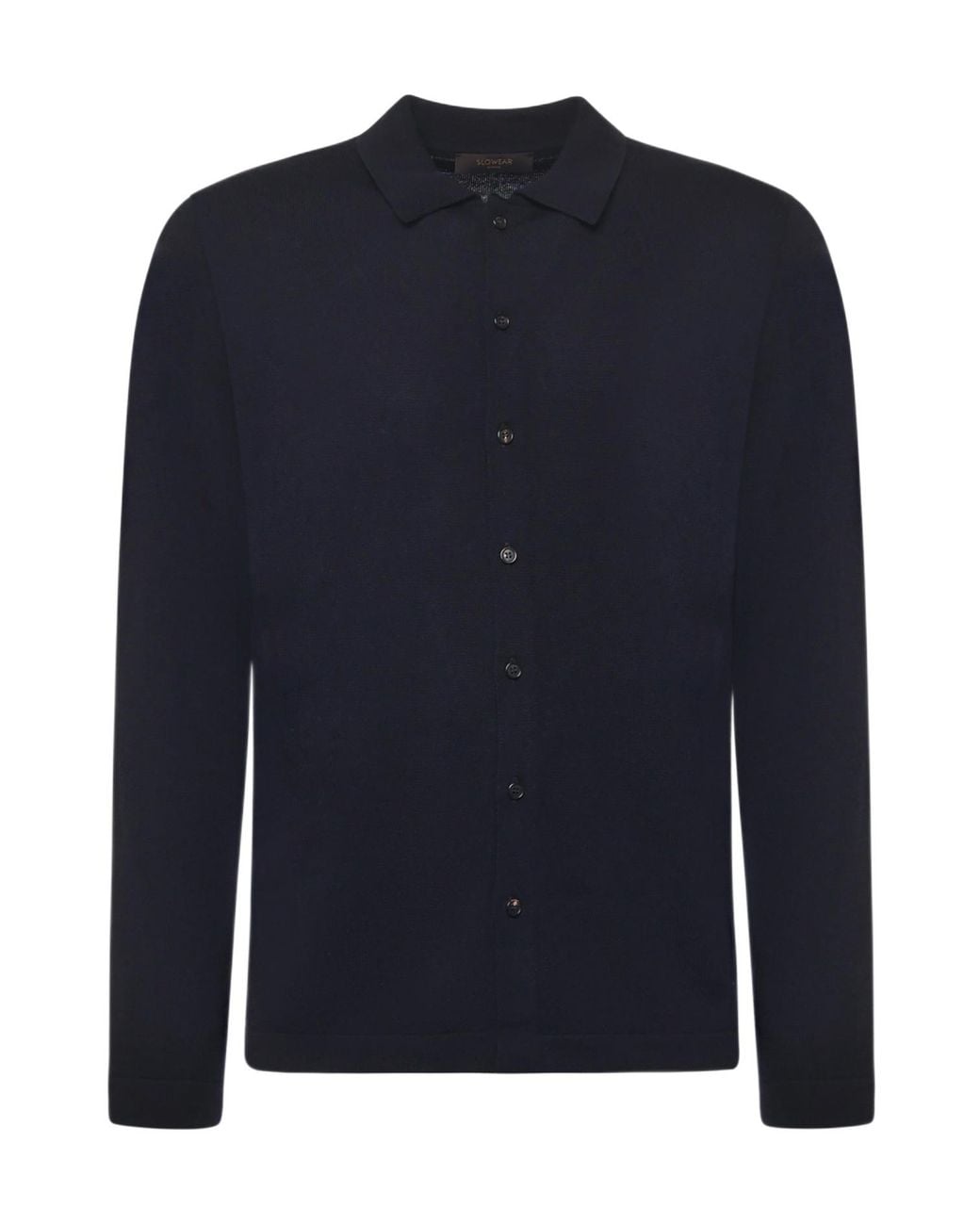 Zanone Blue Virgin Wool Knit Shirt for men