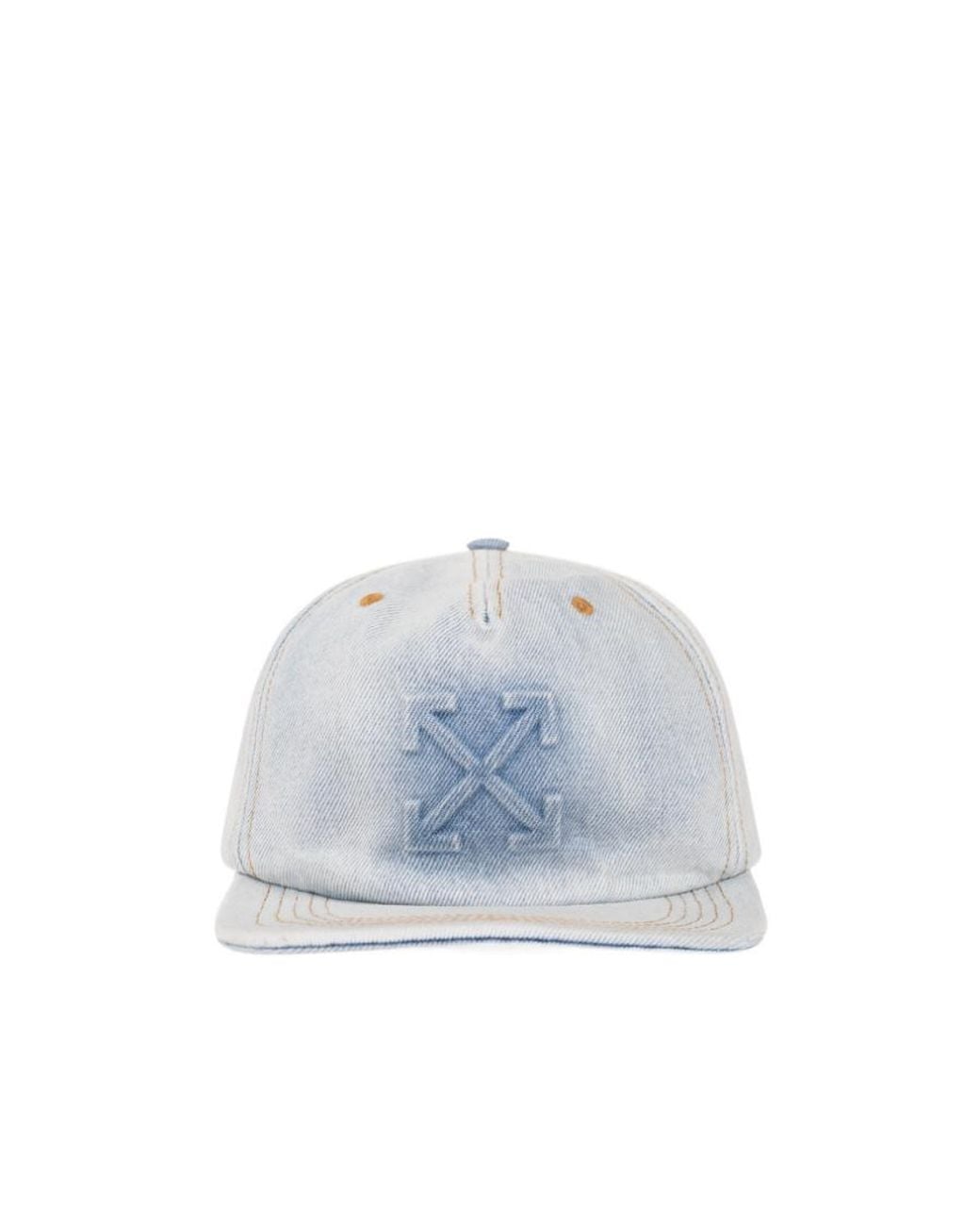 Off-White c/o Virgil Abloh Blue Arrows Denim Baseball Cap for men