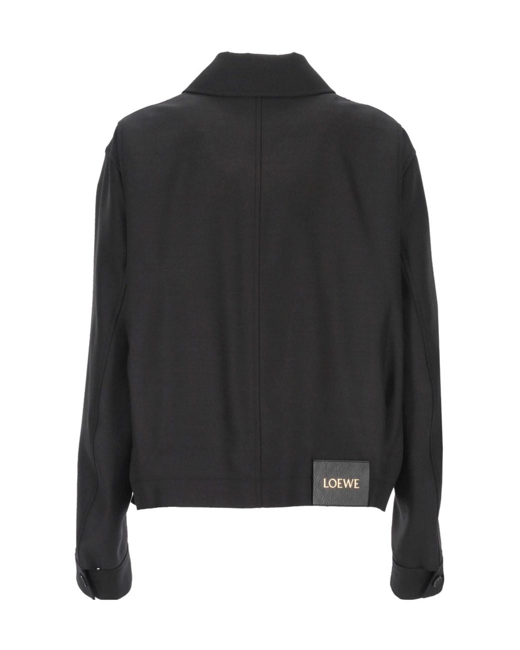 Loewe Black Belted Zip-Up Jacket