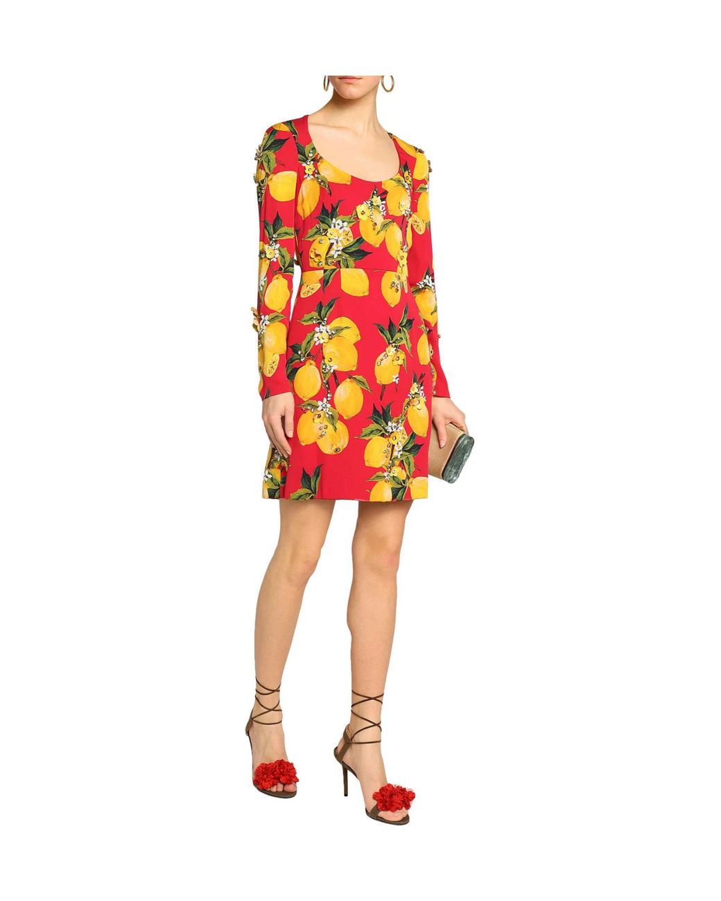 Dolce & Gabbana Red Mini Dress Silk, Elastane
