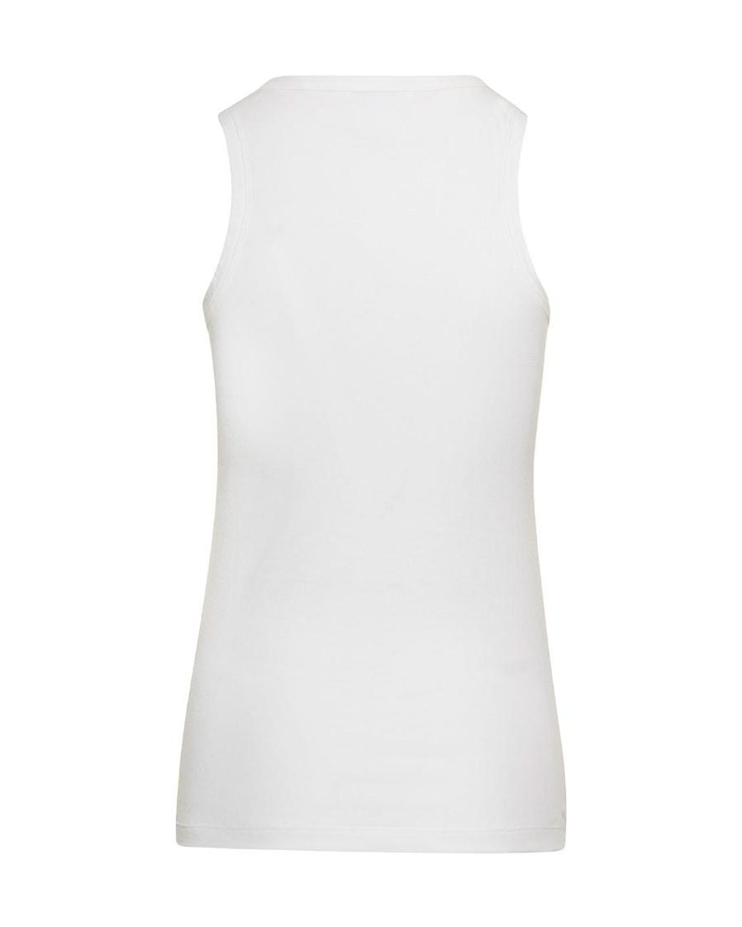 Jil Sander White Logo-Printed Sleeveless Tank Top