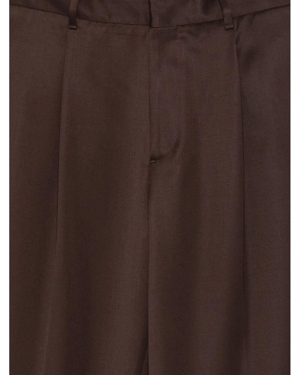 Lardini Brown Pleated Tailored Pants for men