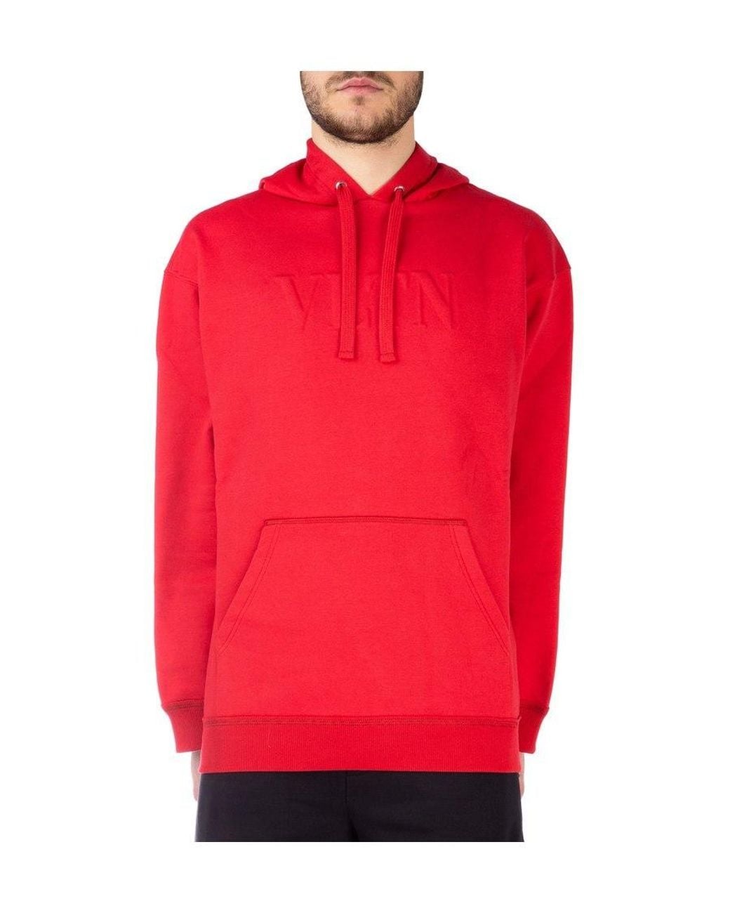 Valentino Red Vltn Motif Hoodie for men