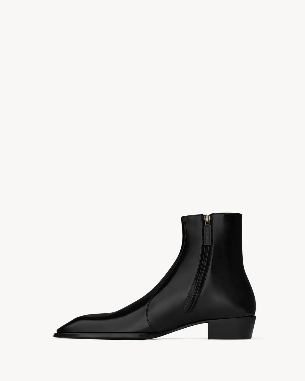 Saint Laurent Black Leather Ankle Boots for men