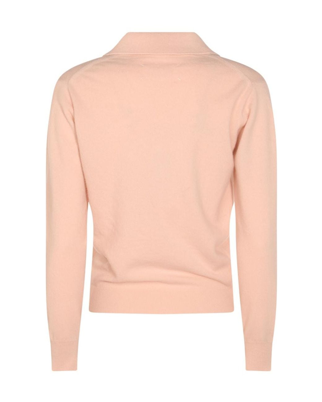Maison Margiela Pink V-Neck Knitted Jumper