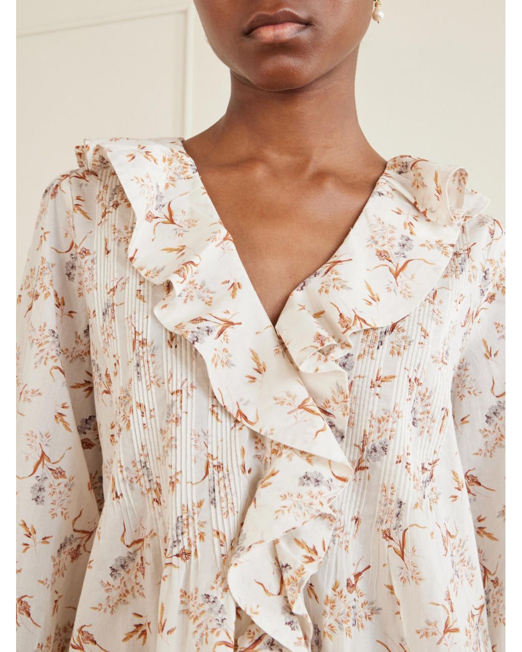 Doen Natural Silk Floral Shirt