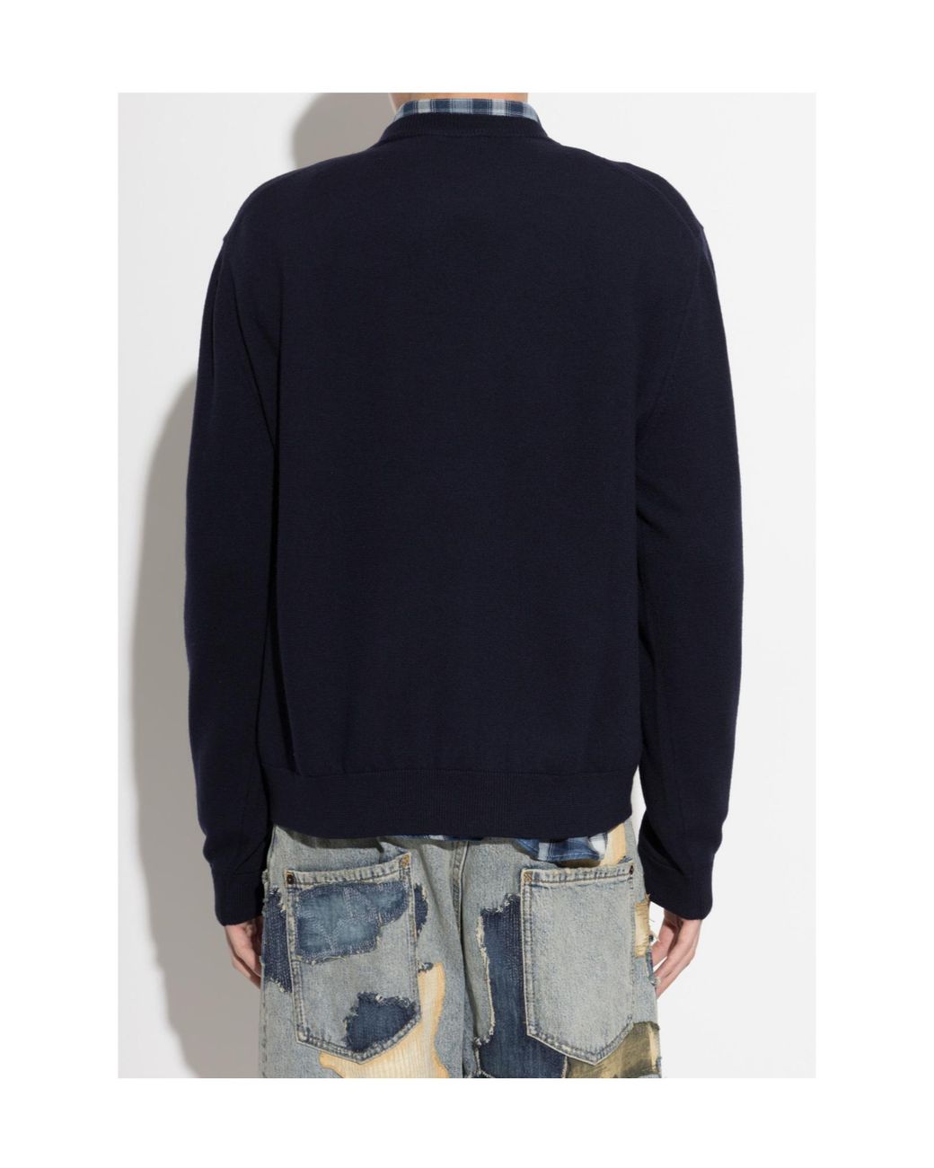 DSquared² Blue Logo Crew Neck Knitted Sweater for men
