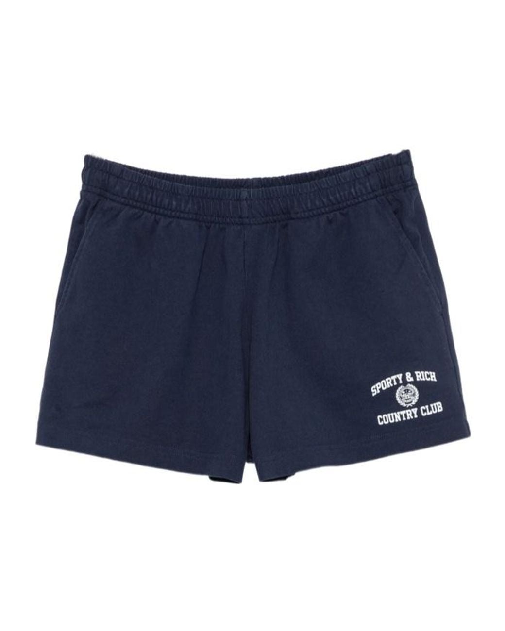 Sporty & Rich Blue Elastic Waist Shorts