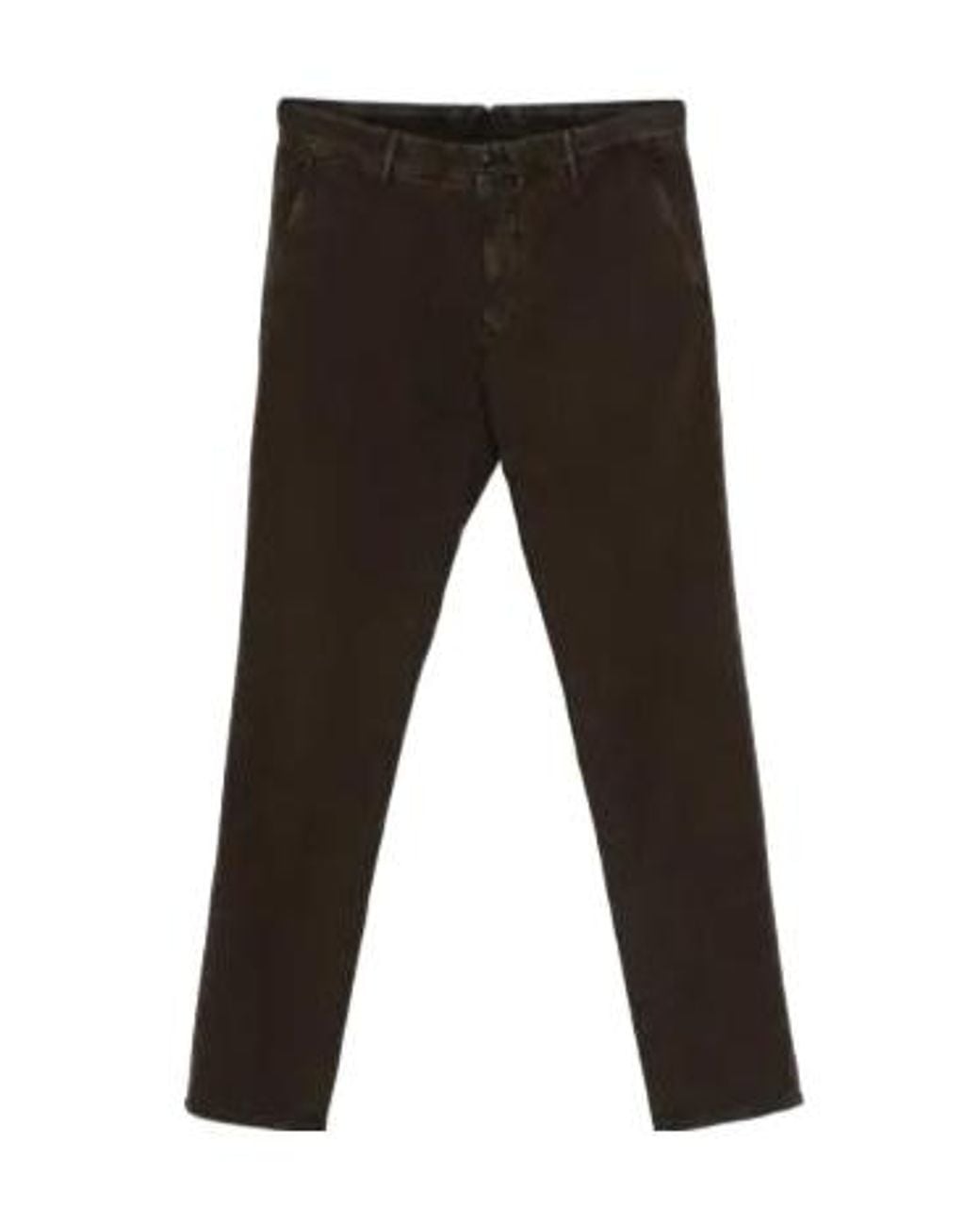 Incotex Black Buttoned Trousers for men