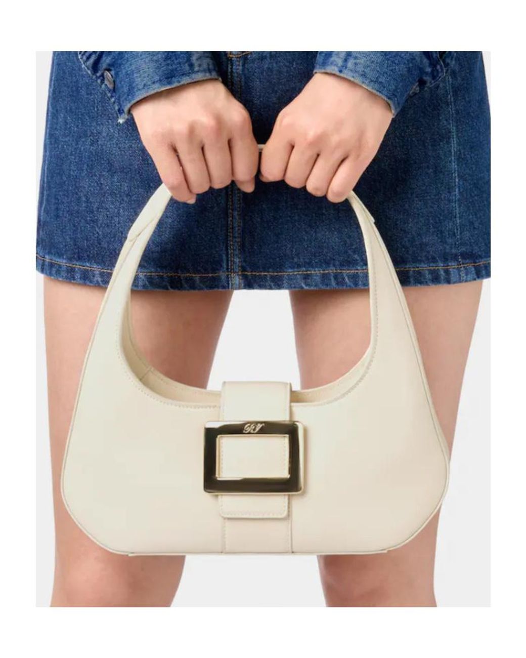 Roger Vivier Natural Belle Vivier Mini Shoulder Bag