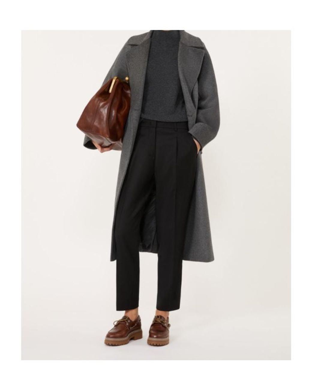 Weekend by Maxmara Gray Resina Double-Breasted Coat
