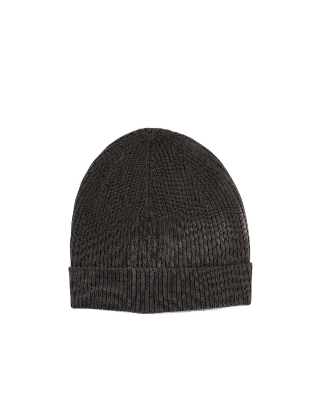 Rick Owens Black Ribbed-Knit Cashmere Beanie Hat for men