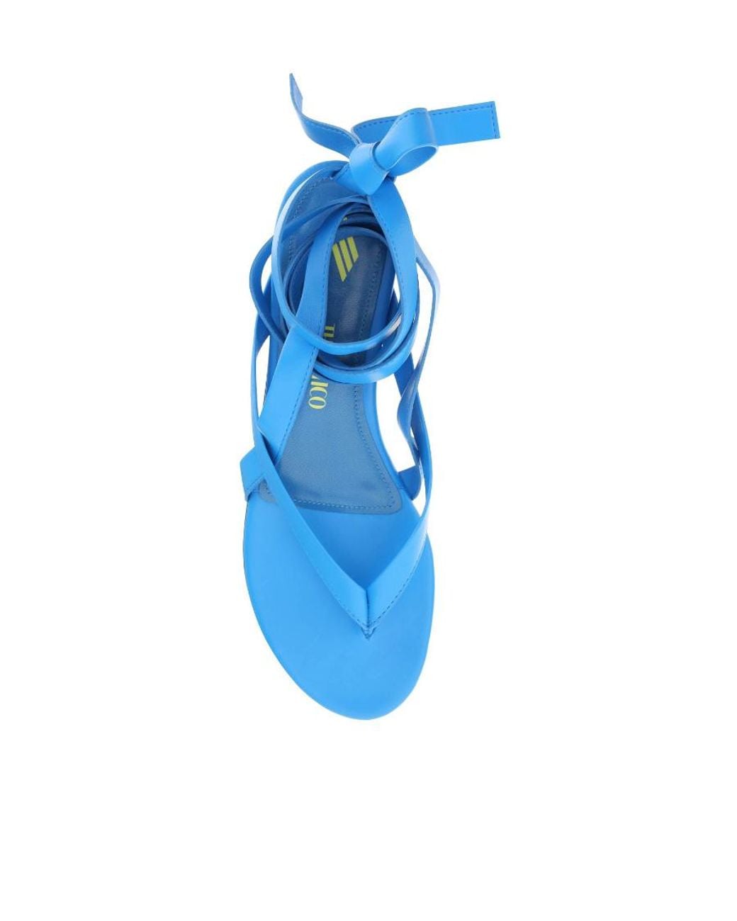 The Attico Blue The Lace-Up Flat Sandals