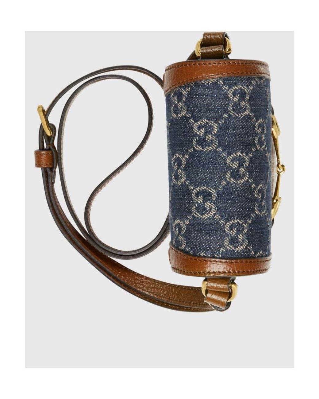 Gucci Blue Horsebit 1955 Crossbody Mini Bag for men