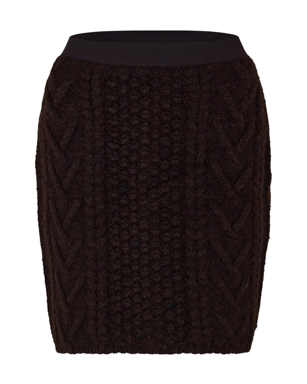 Bottega Veneta Black Simple Middle Skirt