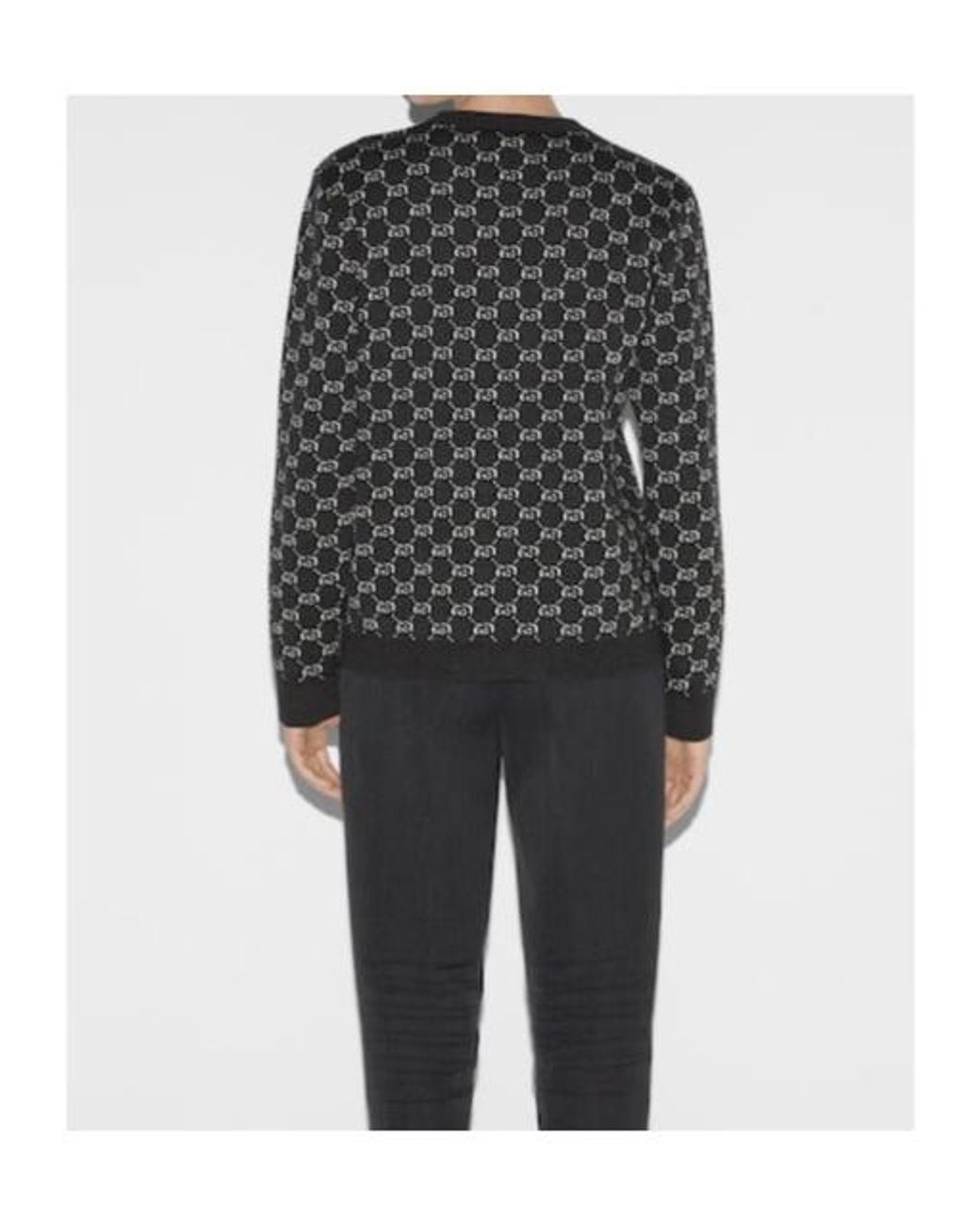 Gucci Gray Gg Shadow Jacquard Jumper for men