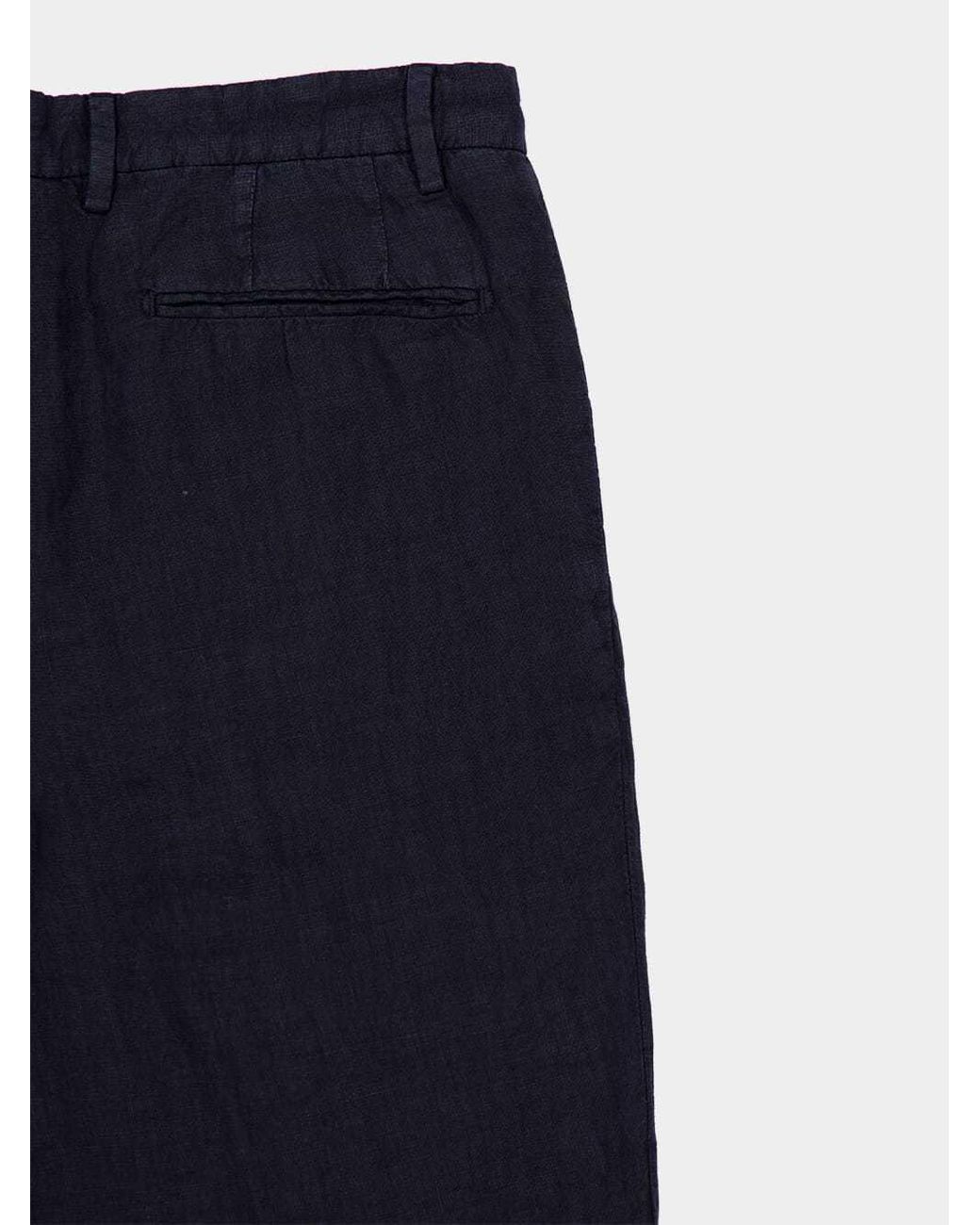 Boglioli Blue Button Detailed Straight Fit Pants for men