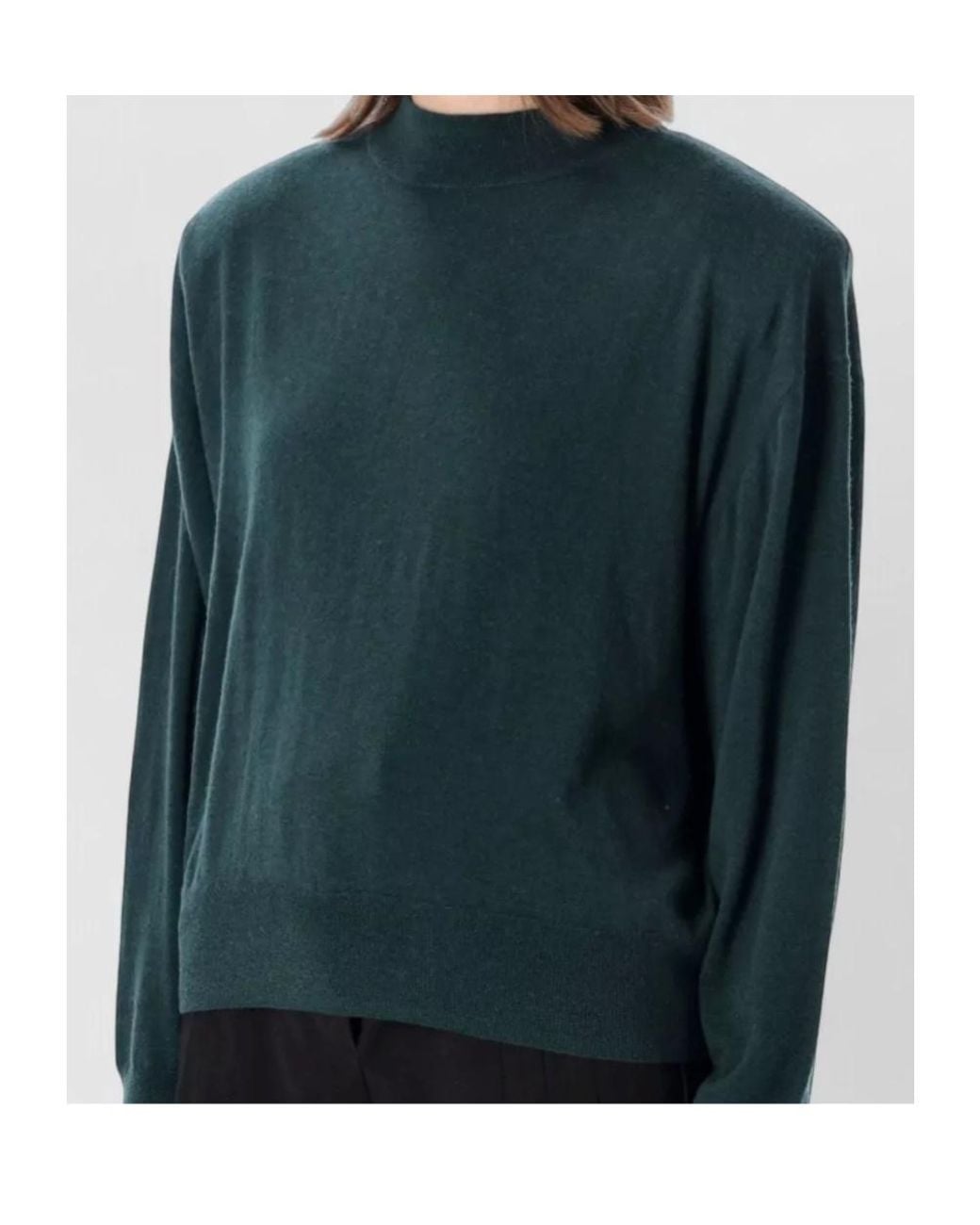 Frankie Shop Blue Rue Padded High Neck Sweater