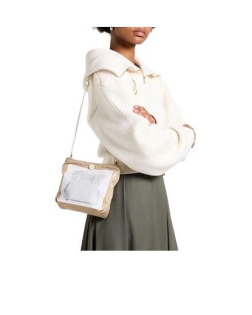 Maison Margiela White Plain Colour Cross-Body Bags