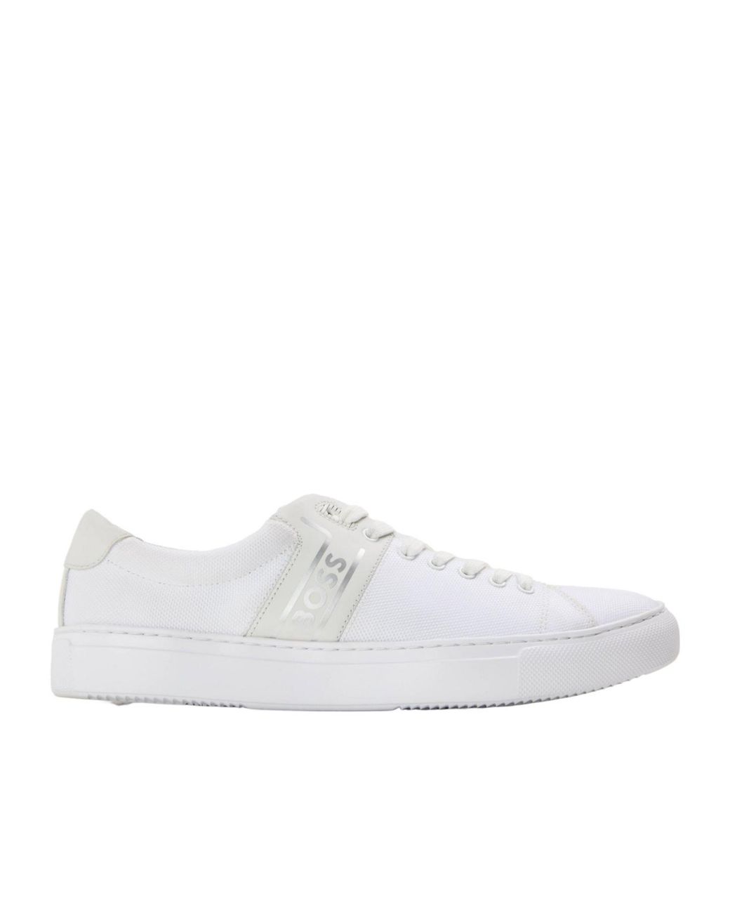 Boss White Classic Low-Top Trainers for men