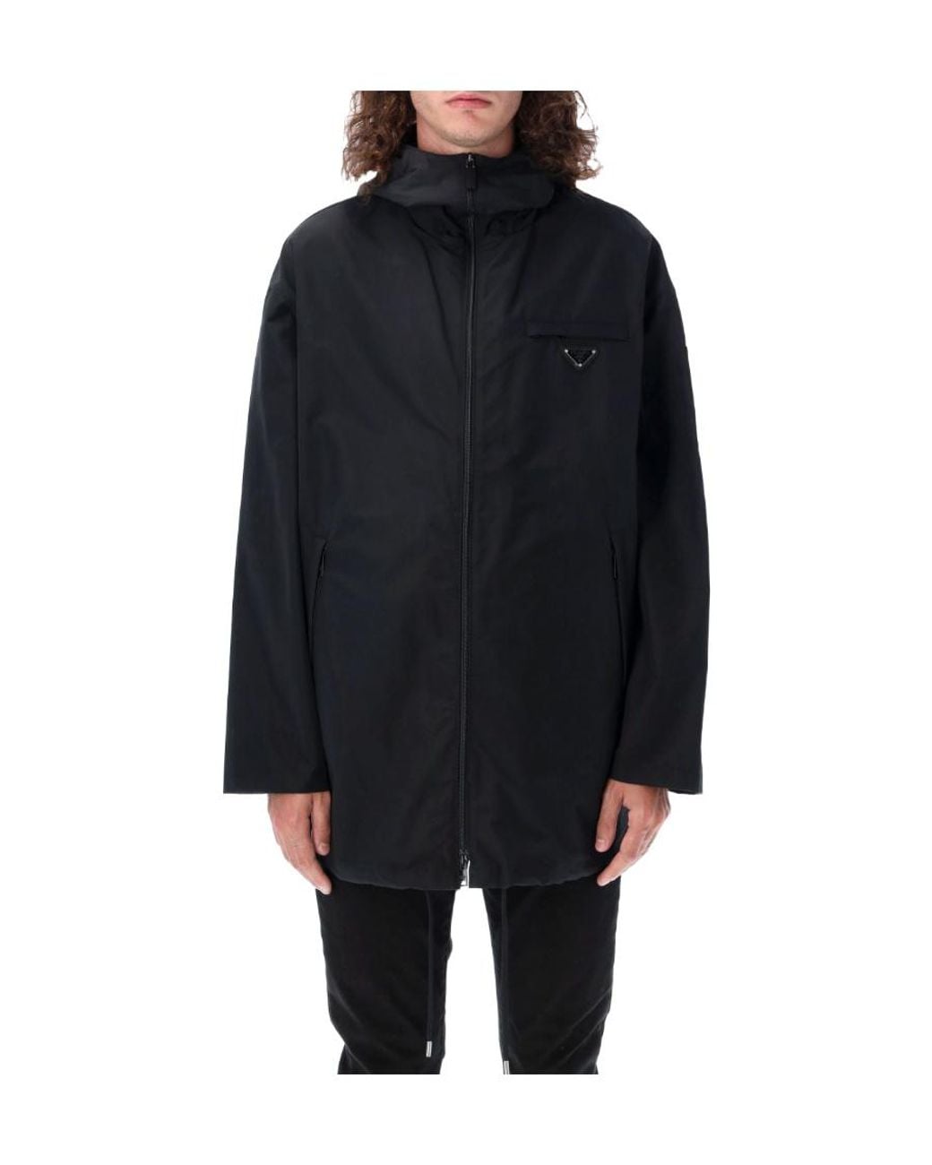 Prada Blue Zipper Casual Jacket for men