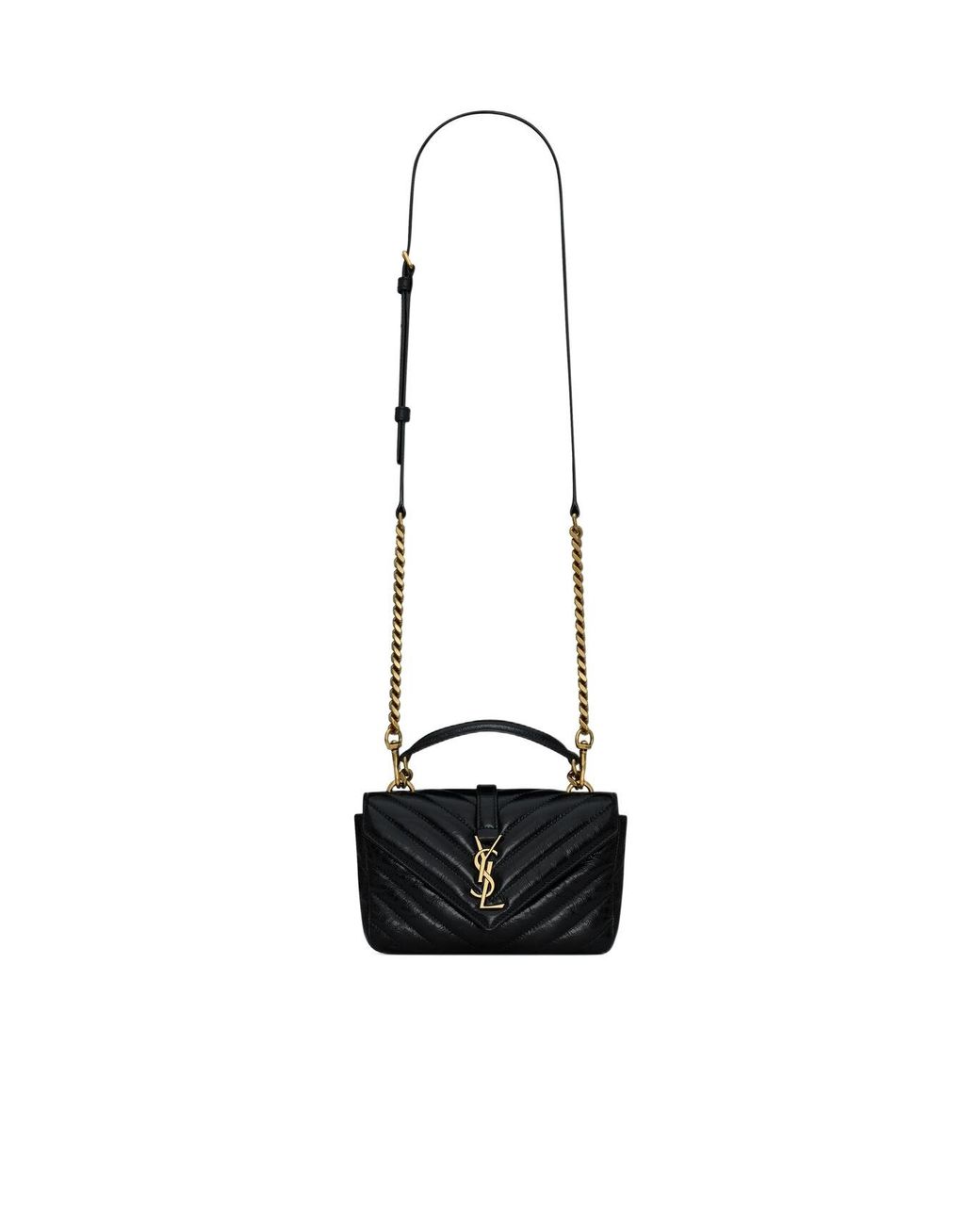 Saint Laurent Black College Mini Chain Bag