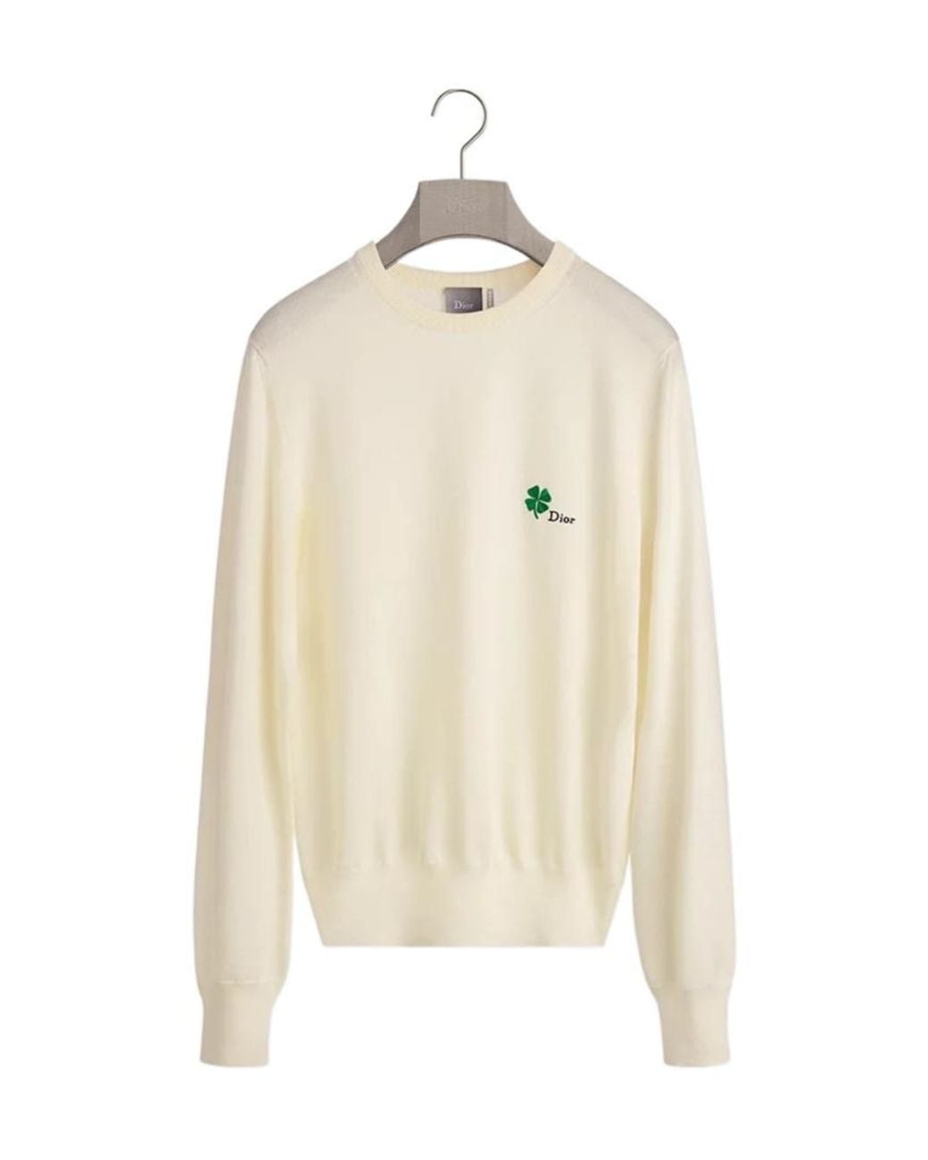 Dior Natural Sweater With Clover Embroidery for men